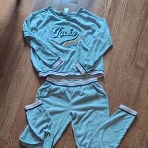 Lucky Brand Gray Pajama Set Soft and Comfortable